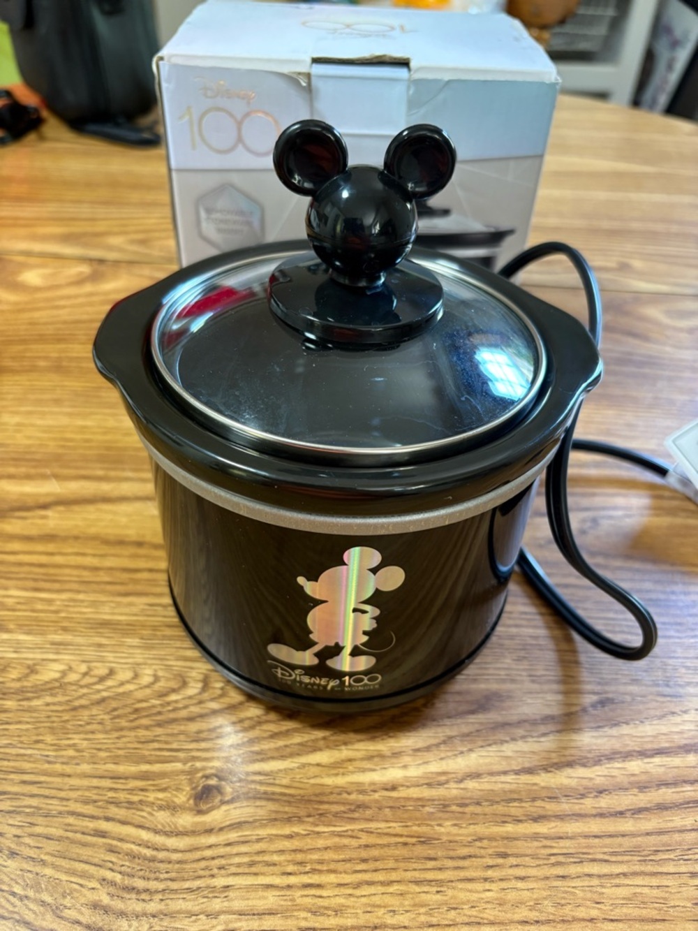 Disney Black Mickey Mouse 100th Anniversary Mini Crock